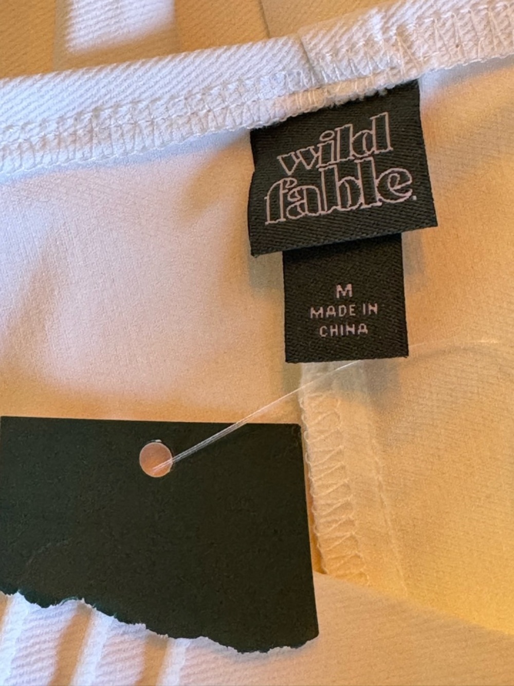 Wild fable White Spaghetti Strap Pleated Sundress tennis prep NWT medium - Picture 6 of 7